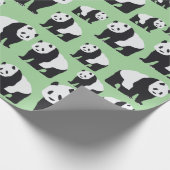 Niedliches Panda Bear Muster Geschenkpapier (Ecke)