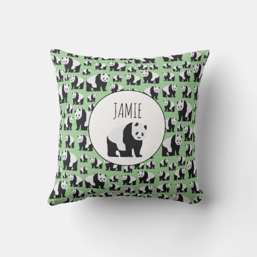 Niedliches Panda Bear Muster Kissen (Rückseite)