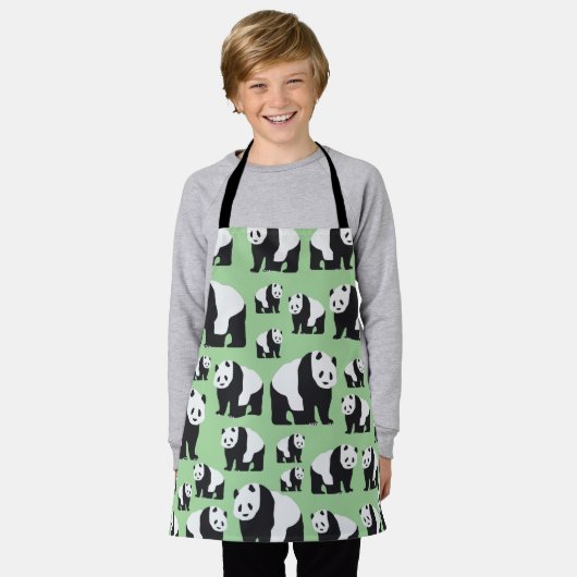 Niedliches Panda Bear Muster Schürze (Getragen)