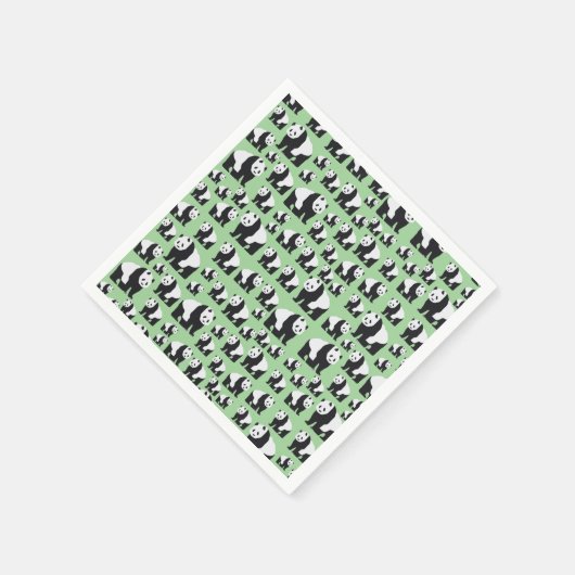 Niedliches Panda Bear Muster Serviette (Ecke)