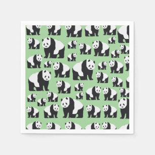 Niedliches Panda Bear Muster Serviette