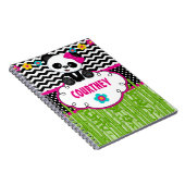 Niedliches Panda Bear Personalisiert Name Notebook Notizblock (Rechte Seite)