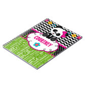 Niedliches Panda Bear Personalisiert Name Notebook Notizblock (Linke Seite)