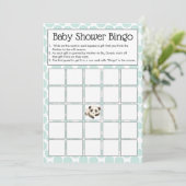 Niedliches Panda Bears Baby Dusche Bingo Spiel Einladung (Stehend Vorderseite)