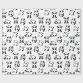 Niedliches Panda Bears Musterpapier Geschenkpapier (Flach)