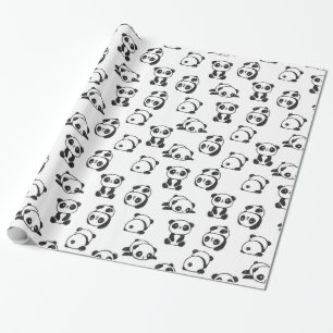 Niedliches Panda Bears Musterpapier Geschenkpapier