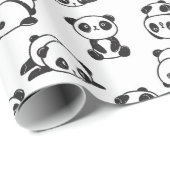 Niedliches Panda Bears Musterpapier Geschenkpapier (Rolleneckpunkt)