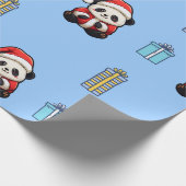 Niedliches Panda Birthday Wrapping Paper Geschenkpapier (Ecke)