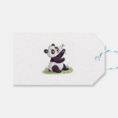 Niedliches Panda-Design Geschenkanhänger (Vorderseite (Horizontal))
