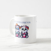Niedliches Panda-Design Kaffeetasse (Vorderseite Links)