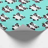 Niedliches Panda-Entwurfs-Verpackungs-Papier Geschenkpapier (Ecke)