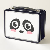 Niedliches Panda-Gesicht mit Big Eyes Lunch Box (Rückseite)