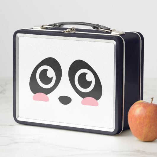 Niedliches Panda-Gesicht mit Big Eyes Lunch Box (Beispiel)