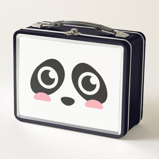 Niedliches Panda-Gesicht mit Big Eyes Lunch Box (Vorderseite)