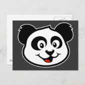 Niedliches Panda-Gesicht Postkarte (Vorne/Hinten)