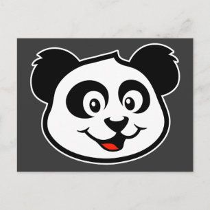 Niedliches Panda-Gesicht Postkarte