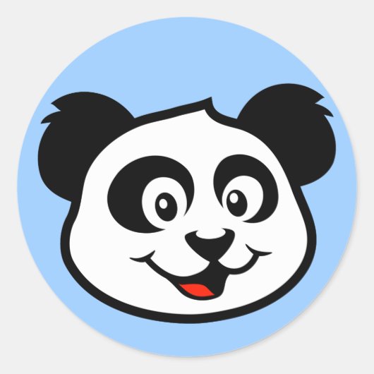 Niedliches Panda-Gesicht Runder Aufkleber (Vorderseite)