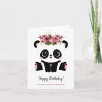 Niedliches Panda Girl Happy Birthday