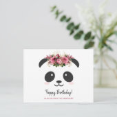 Niedliches Panda Happy Geburtstag personalisiert r Postkarte (Stehend Vorderseite)