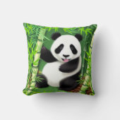 Niedliches Panda im Bambuswald Kissen (Vorderseite)