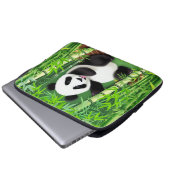 Niedliches Panda im Bambuswald Laptopschutzhülle (Vorne Knopf)