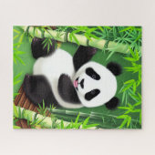 Niedliches Panda im Bambuswald Puzzle (Horizontal)