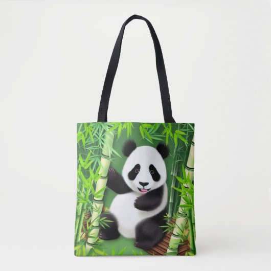 Niedliches Panda im Bambuswald Tasche (Vorderseite)
