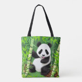 Niedliches Panda im Bambuswald Tasche (Rückseite)