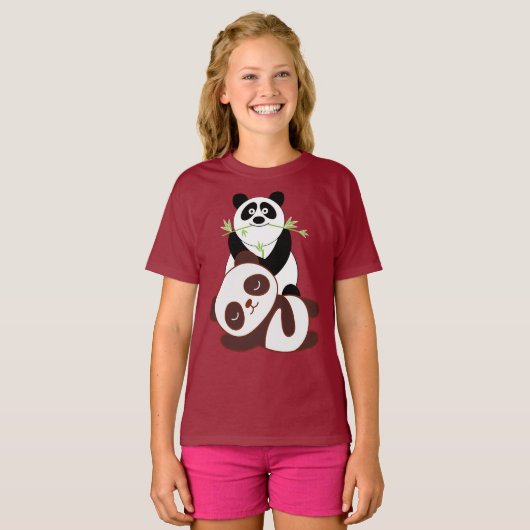 Niedliches Panda-Image phantastischer Design-T - S T-Shirt (Vorne ganz)