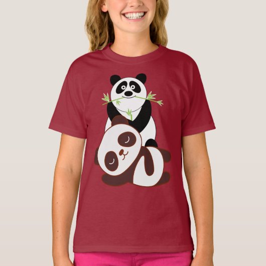 Niedliches Panda-Image phantastischer Design-T - S T-Shirt (Vorderseite)