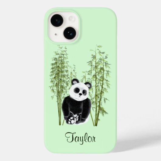 Niedliches Panda in Bamboo Case-Mate iPhone Hülle (Rückseite)