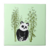 Niedliches Panda in Bamboo Fliese (Vorderseite)