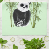 Niedliches Panda in Bamboo Geschirrtuch (Gefaltet)