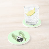 Niedliches Panda in Bamboo Getränkeuntersetzer (Seite)