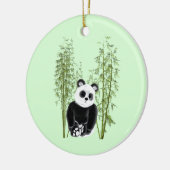 Niedliches Panda in Bamboo Keramik Ornament (Links)