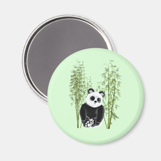 Niedliches Panda in Bamboo Magnet (Vorderseite/Rückseite)