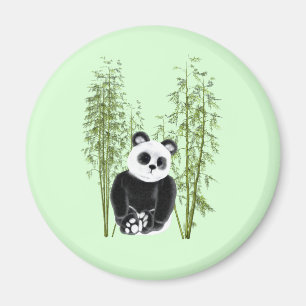 Niedliches Panda in Bamboo Magnet