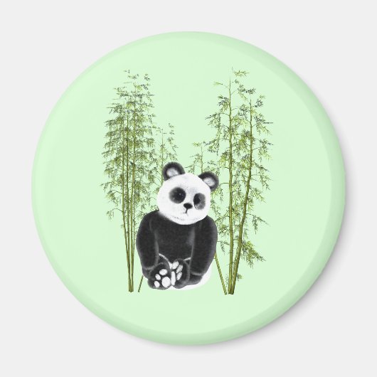 Niedliches Panda in Bamboo Magnet (Vorne)