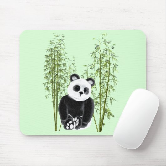 Niedliches Panda in Bamboo Mousepad (Mit Mouse)