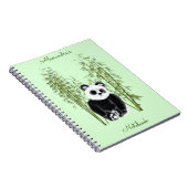 Niedliches Panda in Bamboo Notizblock (Rechte Seite)
