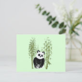 Niedliches Panda in Bamboo Postkarte (Stehend Vorderseite)