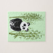 Niedliches Panda in Bamboo Puzzle (Horizontal)