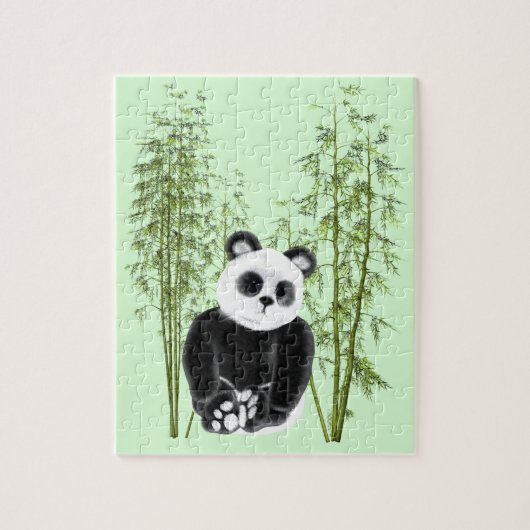 Niedliches Panda in Bamboo Puzzle (Vertikal)