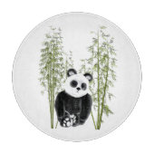 Niedliches Panda in Bamboo Schneidebrett (Vorderseite)