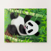 Niedliches Panda in einem Bambuswald-Puzzle Puzzle (Horizontal)