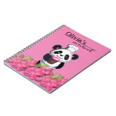 Niedliches Panda Journal oder Notebook Notizblock (Linke Seite)