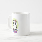 Niedliches Panda mit Blume - 1000Pandas Kaffeetasse (Vorderseite Links)