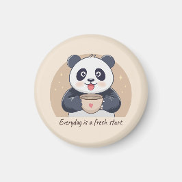 Niedliches Panda mit Kaffee Magnet