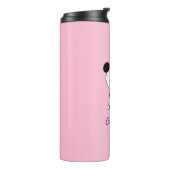 Niedliches Panda mit rosa Herz Personalisiert Thermosbecher (Nach links gedreht)
