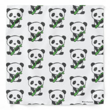 Niedliches Panda-Muster Bandana